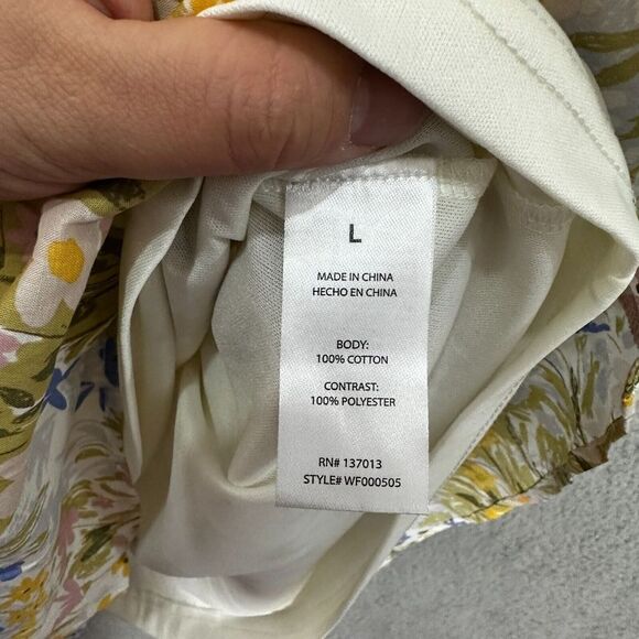 Wildfox Dress womens large yellow Flower Fields Pastel ruffle cottagecore boho - Picture 6 of 8